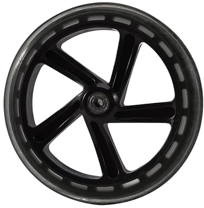 Hefddehy 2 StüCk Rollerrad 200 Mm Pu Material RadstäRke 30 Mm Abec-7 Kugellager RollerzubehöR,Transparent Schwarz