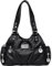Elsaybro Damen Handtasche Leder Henkeltasche Top Griff Tasche Vintage Weiches Umhängetasche Schultertasche für Frauen Schwarz