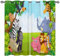 ANHOPE Safari Giraffe Löwe Elefant Verdunklungsvorhänge mit Ösen Blickdichte Gardinen Thermo Vorhänge Blackout Curtain Kinder Jungen Mädchen Wohnzimmer Schlafzimmer Vorhang 2er Set H 138 x B 132 cm