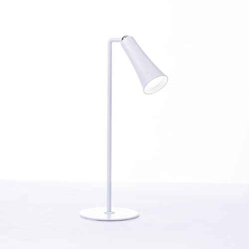 Lytup Flute Lamp - 4-in-1 Rechargeable LED Desk, Wall, Clamp Lamp & Flashlight with Magnetic Base, 4-Level Brightness, 270° Flexible Arm, USB-C Charging, Ideal for Home Office & Bedside - White