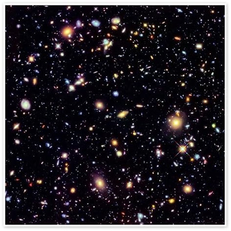 Hubble Extreme Deep Field Poster von NASA 50 x 50 cm Schwarz Wandbilder Wanddeko