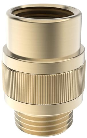 ChuangTim Shower Head Shut Off Valve G1/2'' Shower Flow Control Valve Brass Shut Off Valve for Handheld, Shower Arm or Bidet Sprayer(Brushed Gold)