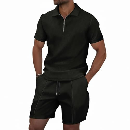 MSIYOW Tuta Uomo Sportiva Completo Uomo Casual T-Shirt Maniche Corte e Pantaloncini Abbigliamento Set Estiva