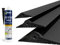 Dq-pp | Guarnizione Soglia Garage | 5,5m | 15mm x 80mm | con colla per installazione | nero | Sigillatura per pavimenti | Soglia in gomma EPDM | 1,5cm x 8cm