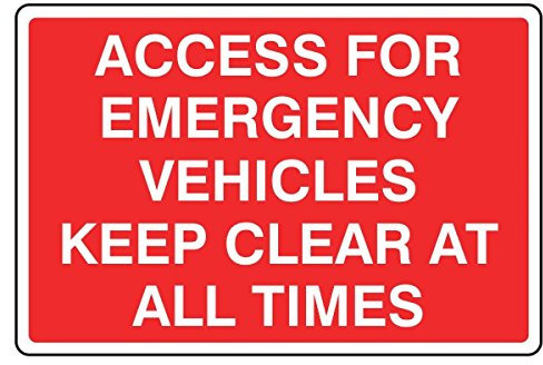 LI-Safety 600x450mm Access For Emergency Vehicles Sign - Rigid Plastic 09416R
