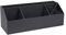 Bigso Box of Sweden Elisa Schreibtisch-Organizer aus Faserplatte mit Mehreren Fächern, Holzwerkstoff, Dunkel_Grau, 4.9 x 13 x 4.9 in
