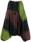 GURU SHOP Gestreifte Haremshose, Pluderhose, Boho Pumphose, Aladinhose - Coffee, Damen, Baumwolle