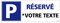 Panneau Parking Réservé Personnalisable de Signalétique.biz France - Dimensions 210x75 mm - PVC Rigide 1,5 mm