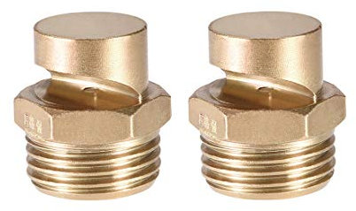 sourcing map Floodjet Tip - 1/2BSPT Brass 170 Degree Wide Angle Flat Fan Nozzle - 2 Pcs