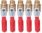 Kugelhahn, Doppelgewinde, männlich, G1/4, Zubehör für Luftkompressor, Kugelhähne aus Messing, für Luftschlauchanschlüsse, 5 Stück