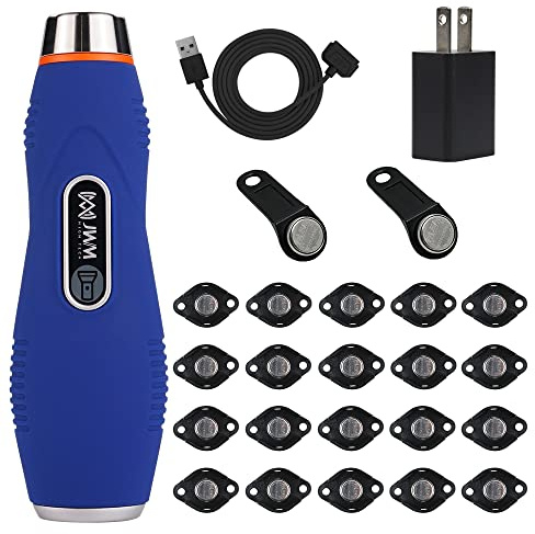 JWM Lampe de poche de sécurité avec lecteur de patrouille tactile iButton avec logiciel Cloud gratuit pour les entreprises gouvernementales hôtelières industrielles, podomètre + réveils