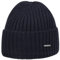 Stetson Varnell Kaschmirmütze Damen/Herren One Size (ca. 55-61 cm) - 100% Kaschmir - Wintermütze - Breiter Umschlagrand - Kuschelig warm - Länge 22 cm - Strickmütze Herbst/Winter dunkelblau One Size
