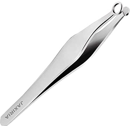 Nasenhaartrimmer, Augenbrauen-Trimmer, Gesichtspflege Schere für Ohr, Nase, Nasenflügel und Schnurrbart Trimmen, für Männer und Frauen, kommt mit transparenter Box (runde Spitze)