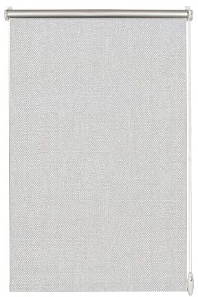 GARDINIA EASYFIX Rollo mit Thermo-Rückseite zum Klemmen oder Kleben, Verdunklungsrollo ohne Bohren, Hitzeschutz, Energiesparend, Grau gepunktet, 75 x 150 cm (BxH)