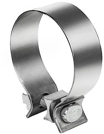 WYSIWYKA 2 Inch Exhaust Pipe Muffler Seal Narrow Band Clamp-Stainless Steel_304 1 Pack