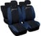 Auto Accessori Lupex | Coprisedili auto compatibili con Grande Punto (2005-2018) con schienale e seduta posteriore divisi 40 e 60, Nero Blu Scuro, Made In Italy, Sedili Anteriori e Posteriori