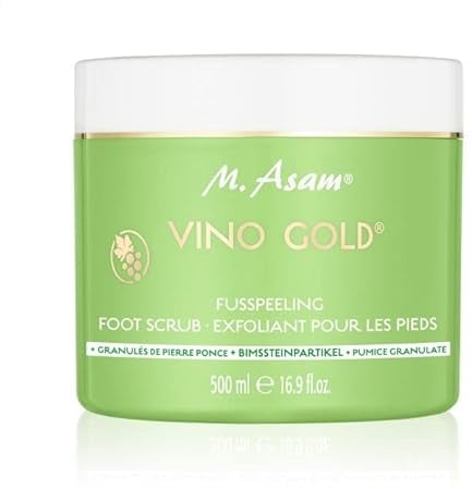 M. Asam Vino Gold Fußpeeling (500ml) – Peeling für die Füße mit natürlichem Bimssteingranulat & Latschenkieferöl, vitalisiert & pflegt schwere Füße & rissige Fersen