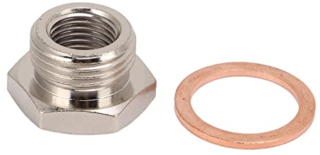 BOROCO O2 Sauerstoffsensor Stecker, Sauerstoffsensor Adapter Metall M18x1,5 M12x1,25 Gewinde O2 Transducer Stecker Autozubehör für Motorräder und andere Transportmittel