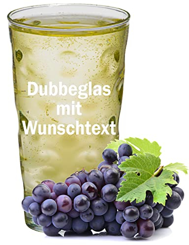 Beschdstoff Dubbeglas mit Wunschtext 0,5 Liter | Pfälzer Schoppenglas selbst gestalten