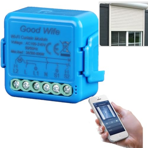 Good Wife Interruttore Tapparelle WiFi, Modulo Comando per Tapparelle Elettriche, Controllo Vocale con Alexa e Google Home, App Smart Life, Timer Switch per Persiane Avvolgibili e Tende, 300W (1)