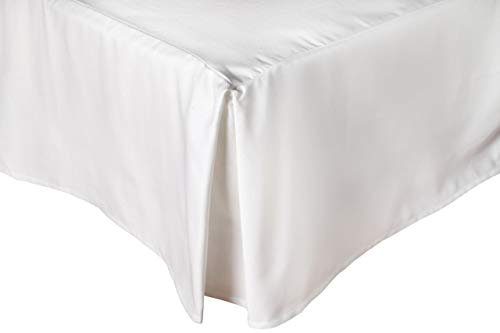 Toison d'Or ~ Cache sommier Plis Creux Camélia Blanc Coton et Polyester 160x200