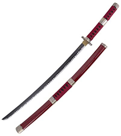 AMONT - Réplica de Katana Japonesa en Bambú - Modelo Sandai Kitetsu Zoro en Madera - Serie One Piece - 107 Cm