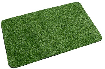 Cabilock 1stück Künstliche Grasmatte rutschfeste Fußmatte Für Innen Und Außenbereich Dekorativer Bodenbelag Für Wohnzimmer Badezimmer Und Eingangsbereich Stilvolle Grüne Teppichoptik