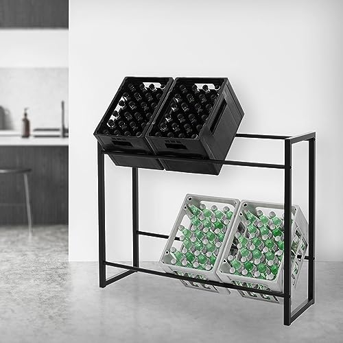 ML-Design Getränkekistenregal 6-8 Kisten, 104x32x82,5 cm, Stahl, freistehend, Standregal für Getränkekisten, Getränkeregal Kastenregal Kistenregal Bierkistenregal Getränkekistenständer Kistenständer