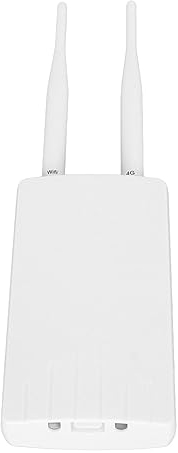 4G LTE CPE WLAN Router für den Außenbereich, 150 Mbit/s Wasserdichter Mobiler WLAN Router mit Zwei Externen Antennen mit Hoher Verstärkung, 4G WLAN Router für die Installation zu