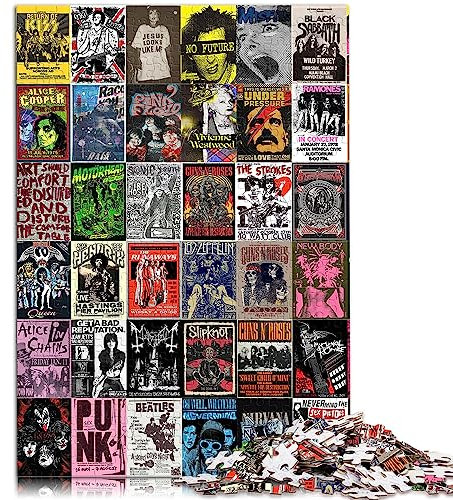 jigsaw puzzles for adult vintage collage 1000 Pieces Jigsaw Puzzles for Adults and Kids Age 12 Years Up Cardboard puzzles for Adults Size: 26x38cm