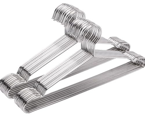 Hangers 20 Pack Metal Heavy Duty Hangers Wire Coat Hangers Non Slip Hangers Ultra Thin
