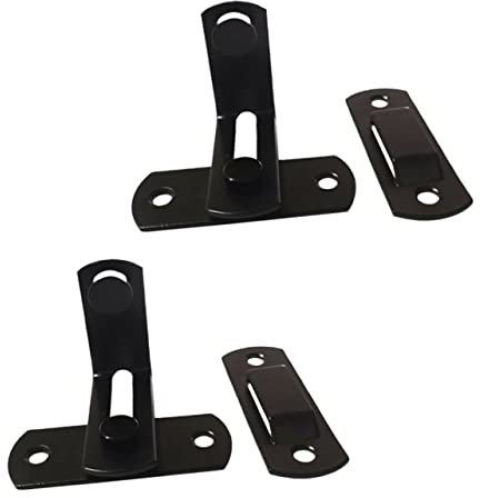 OSALADI 2pezzi Chiusura Toggle Acciaio Carbonio Serratura Per Porte Scorrevoli Fissaggio Sicuro Per Cancelli Armadi e Facile Installazione Resistente e Colore Nero