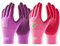 PACIFIC 2 Paar Gartenhandschuhe für Damen – Rutschfester Latex Arbeitshandschuhe, Langlebige Sicherheitshandschuhe für Garten, Angeln, Camping, DIY und Outdoor-Aktivitäten, Lila & Rot, Größe 7/S