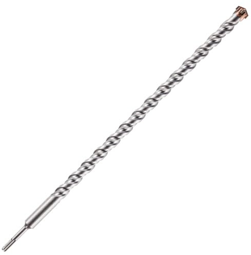 25mm x 600mm Long SDS Plus High Performance Hammer Drill Bits, Professional Tungsten Carbide Cross Tipped Masonry Drill Bit For Brick, Concrete, Stone, Granite. 25mm SDS Drill Bit