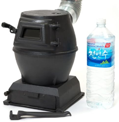 Estufa de leña compacta, estufa de camping de hierro fundido, estufa de campamento portátil, for cocinar al aire libre, senderismo, picnic, jardín, tienda de campaña, calefacción interior pequeña