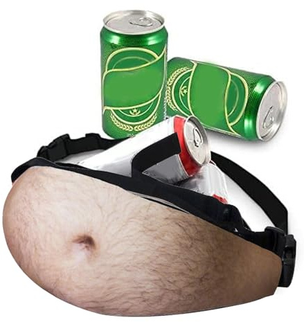 AWAVM Lustige Geschenke für Männer, Bierbauch-Form-Hüfttasche, Bauchform-Hüfttasche, Papa-Tasche mit verstellbarem Gürtel, Geschenke für Ihn, Nude, Interessantes Match