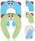 HOTUT Folding Travel Toilet Seat, 2 Folding Travel Potty Seat for Boys and Girls with Toilet Training Reward Chart,Folding Toilet Seat with Storage Bag,Folding Potty Training Seat for Kids