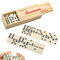 MORAINJAY Domino Spiel Set mit Holzbox,28 Blatt Premium Miamine Dominosteine,Klassisches Dominoständer Lustige Spiele,Domino Mexicain Train|Domino Puzzle Spiel|Brettspiele ab 6 Jahren für 2-4 Spieler