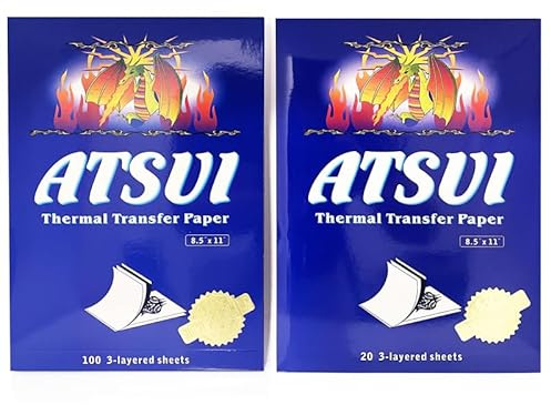 XTREME Atsui Tattoo-Schablonenpapier, erhältlich in 20 Bögen, 100 Blatt und 30 m Rolle, verbesserte Formel (100 Stück)