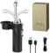 2-in-1 USB Rechargeable Lighter - Flashlight, Windproof Electronic Candle Lighters, Rechargeable USB Electric Arc Lighter, Flameless Camping Lighters, Gifts for Father/Husband/Boyfriend (Black)