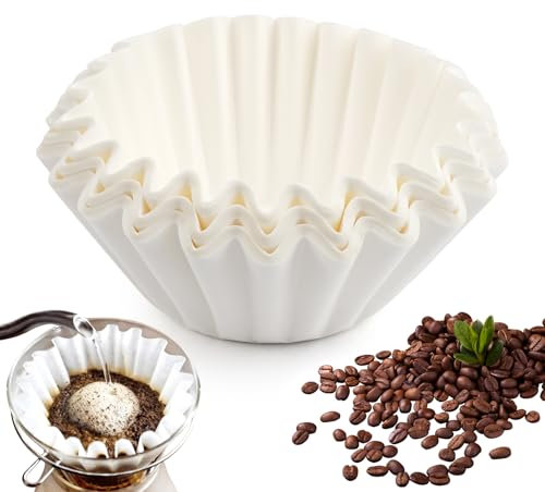 100 Stück Weiße Korbfilter Kaffeefilter,60/110 mm Korbfiltertüten,Korbfilterpapier Kaffeefilter Papier,Coffee Filter Paper,Einweg-Kaffeefilterpapier,Kaffeemaschine Papierfilter für Zuhause,Café,Büro