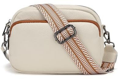 Miss Lulu Woman Crossbody Bag, Shoulder Bag Genuine Leather, Purse for Women, Handbag Splash-proof, Adjustable Shoulder Strap