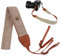 BIVOFU Sangle d'appareil photo, sangle d'appareil photo en tissu, sangle d'appareil photo de style Boho, sangle en coton et PU, durable et confortable (marron) (marron)