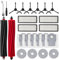 24PCS Replacement Part for Roborock Qrevo Master/ V20/ P10s Pro Robot Vacuum Cleaner Accessories Kit- 1 Main Brush 4 HEPA Filter 4 Mop Cloth Pad 6 Side Brush 6 Dust Bag 1 Cleaning Tool 1 Screwdrivers