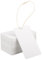 EUSOAR Etiketten Anhänger - 200 STK Geschenkanhänger Weiß - 5x8cm 300GSM Kraftpapier Anhänger - Rechteckig Etiketten zum Beschriften - White Gift Tags Blanko mit Beige Baumwollkordel