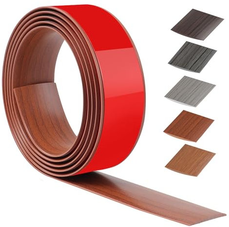 200 cm X 4 cm Tira divisoria de puerta de piso Autoadhesivo,PVC Tira de umbral Para Cocina,Sala De Estar O Bañ,Transición para Suelo Para Unir Huecos De Suelo O Baldosas(Grano De Madera De Nogal)