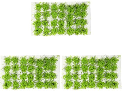 Yardwe 3 Kisten Blütenhaufen-Modell Künstliche Bündel Anlage Szene Künstliche Pflanzen Dekoration Miniatur-basisgelände Laub Gras-Miniatur Simulation Miniaturen Aus Gras Lila Green Harz