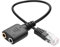 YACSEJAO RJ9 to Dual 3.5mm Telephone Audio Cable 8inch/20cm RJ9 Male to Dual 3.5mm Female Headphone Adapter for PC Telephone Phone Headset