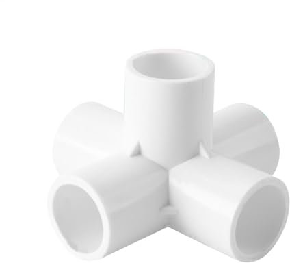 Raccords de tuyau à 3/4/5 voies, lot de 3 connecteurs de tube à réduction rapide, raccords de tuyau à 3 voies en PVC à angle droit en T, connecteur coudé de tuyau, adaptateur de raccords de tuyau