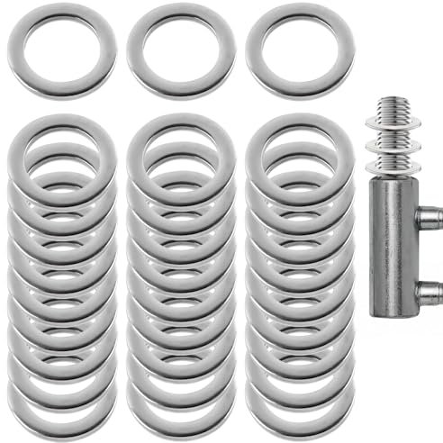 Wjelet Lot de 30 rondelles de joint Ø 10 mm x 16 mm en acier inoxydable, pour soulever les portes de chambre et charnières